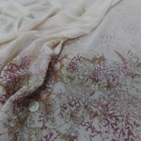 Vente de tissu crepon imprime beige clair en 1 40 m de large 1
