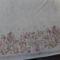 Vente de tissu crepon imprime beige clair en 1 40 m de large