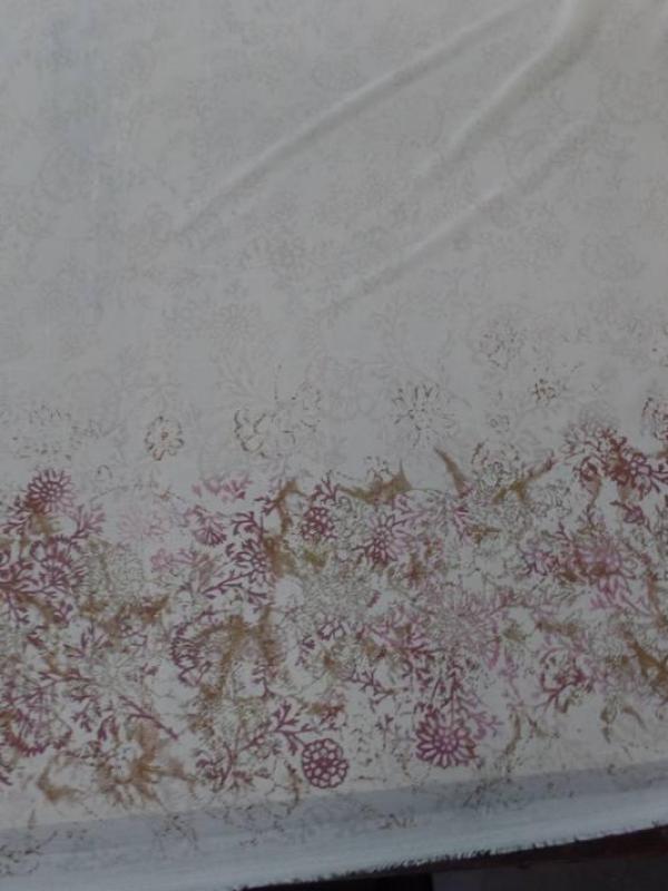 Vente de tissu crepon imprime beige clair