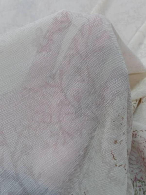 Vente de tissu crepon imprime beige clair