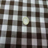 Vichy coton gros carreaux marron blanc9