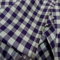 Vichy coton gros carreaux violet blanc