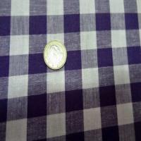 Vichy coton gros carreaux violet blanc6
