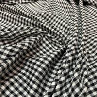 Vichy coton noir petit carreaux