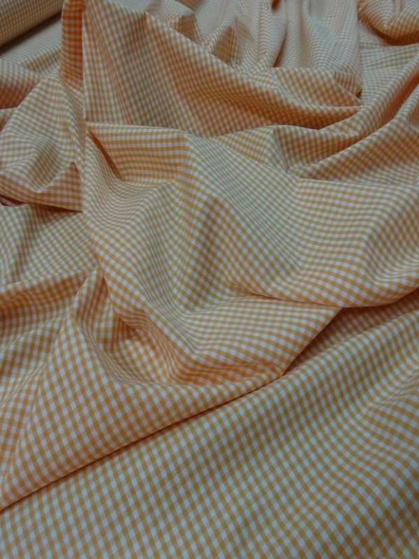 Vichy coton orange blanc72