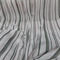 tissu Viscose blanc cassé a rayure ton kaki saumon fils lurex doré et métal en ligne