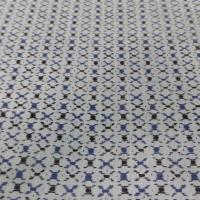 Viscose blanche imprime africain bleu et noir7