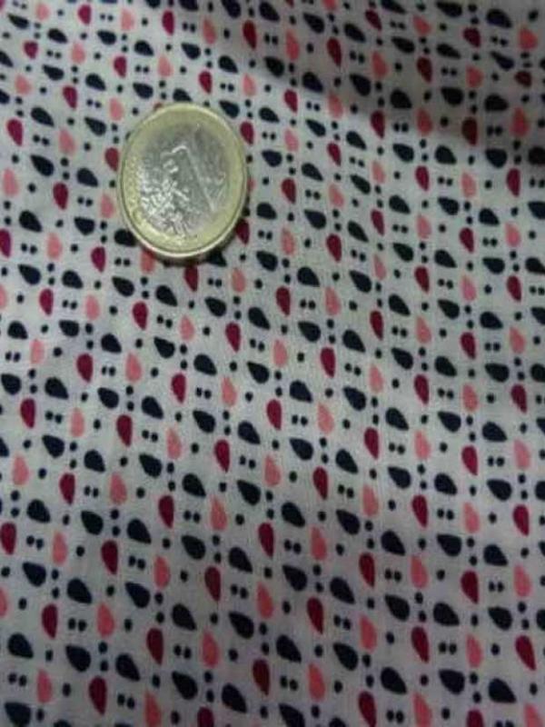 Viscose blanche imprime en 1 50m l