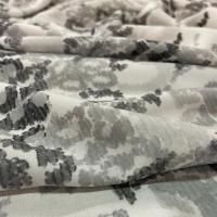 Viscose blanche imprimée ton de gris