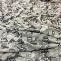 Viscose blanche imprimee ton de gris