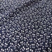 Viscose bleu marine imprime cerise0