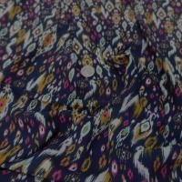 vente de tissu Viscose bleu nuit imprimé