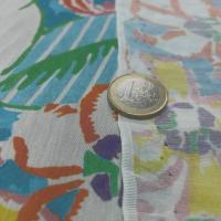 Viscose fine imprimee fleurs ton bleu0