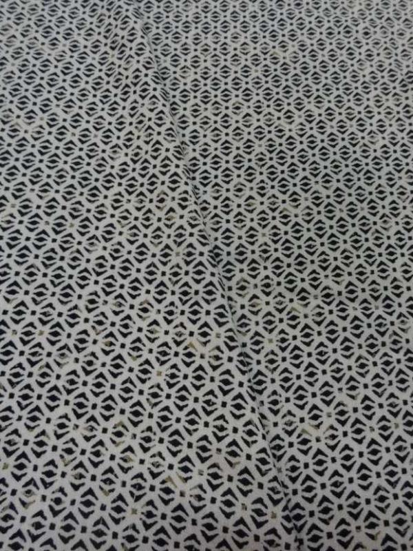 Viscose imprime africain liberty ton beige noir