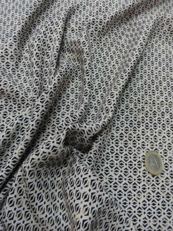 Viscose imprime africain liberty ton beige noir