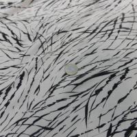 tissu Viscose imprimé blanc cassé et noir sur Marseille