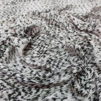 tissu Viscose imprimé blanc cassé kaki et noir pas cher