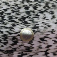vente de tissu Viscose imprimé blanc cassé kaki et noir