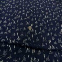 Viscose imprime bleu marine et blanc en 1 50m l3