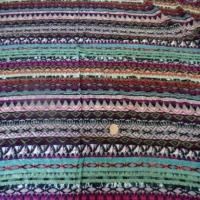 Viscose imprime ethnique ton turquoise et prune6