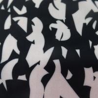 tissu Viscose imprimé motifs noir et blanc cassé en ligne