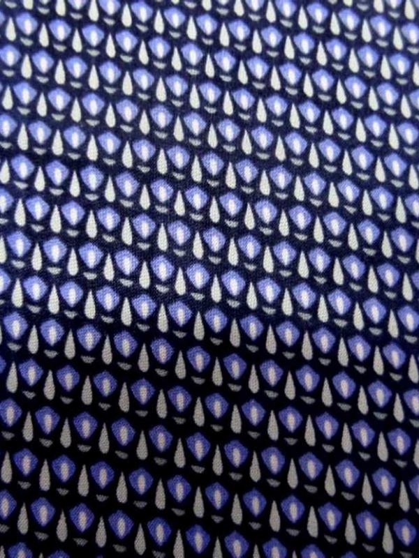 Viscose imprime petit motifs bleu et blanc