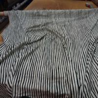 Viscose imprime rayures noir blanc casse5