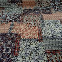 Viscose imprime style liberty bordeaux