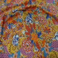Viscose imprime ton rouge orange rose et bleu4
