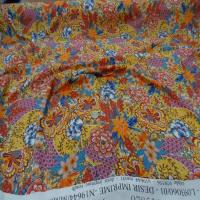Viscose imprime ton rouge orange rose et bleu5