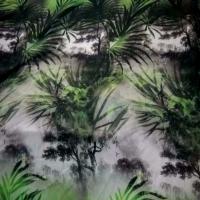 Viscose imprime ton vert blanc et gris en 1 50m l6