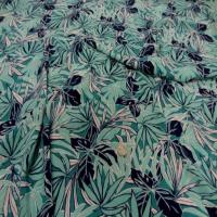 Viscose imprime ton vert en 1 45m de large