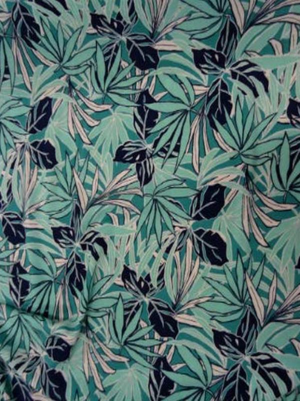 Viscose imprime ton vert en 1 45m de large