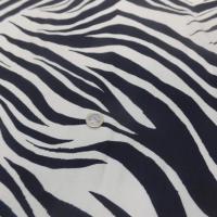 tissu Viscose imprimé zèbre noir et beige clair