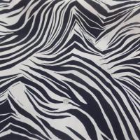 Viscose imprimé zèbre noir et beige clair