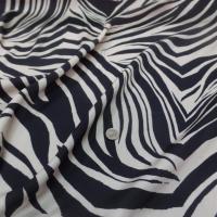 Viscose imprimé zèbre noir et beige clair en ligne