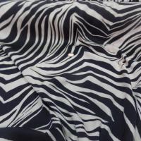 Viscose imprimé zèbre noir et beige clair