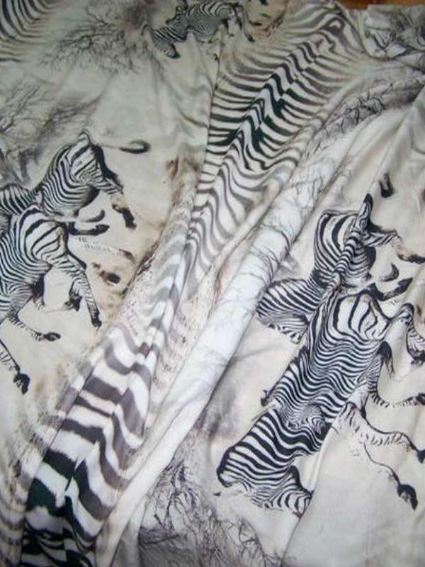Viscose imprime zebre00