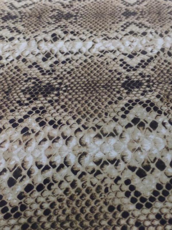 Viscose imprimée serpent ton fauve et noir