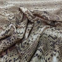 tissu Viscose imprimée serpent ton fauve et noir en ligne