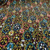 Viscose marron imprime fleurs6
