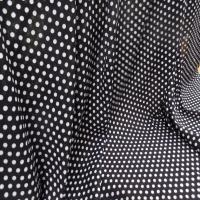 Viscose noire fine imprime imprime petit pois blanc6