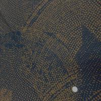 tissu Viscose noire imprimé marron fauve