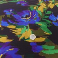 vente de tissu viscose ton de terre imprimé fleurs
