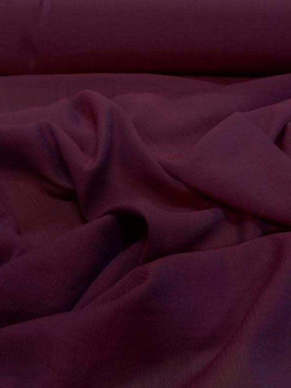 Voile crepon ton framboise ecrase