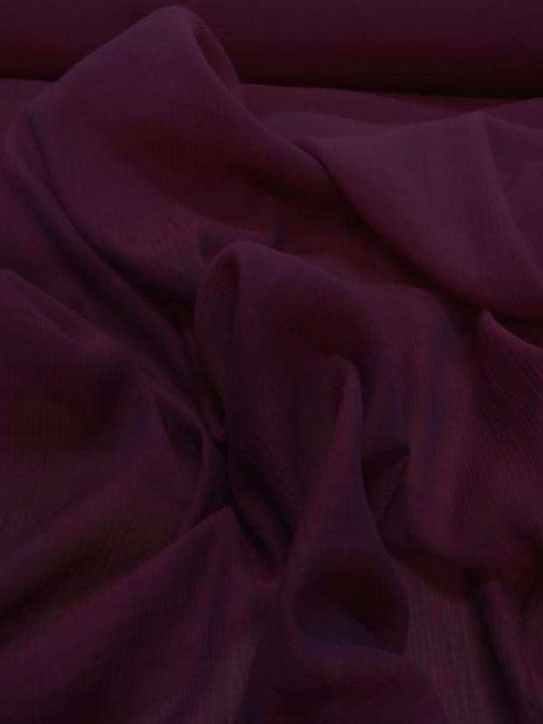 Voile crepon ton framboise ecrase