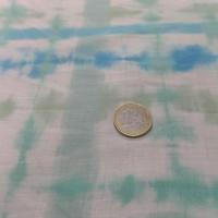 vente de tissu voile de coton blanc imprimé bleu et vert en ligne