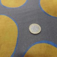 tissu Voile de coton gris a gros pois safran en ligne