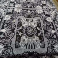 Voile de coton imprime blanc et noir1