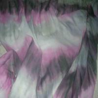 Voile de coton imprime ton blanc gris rose